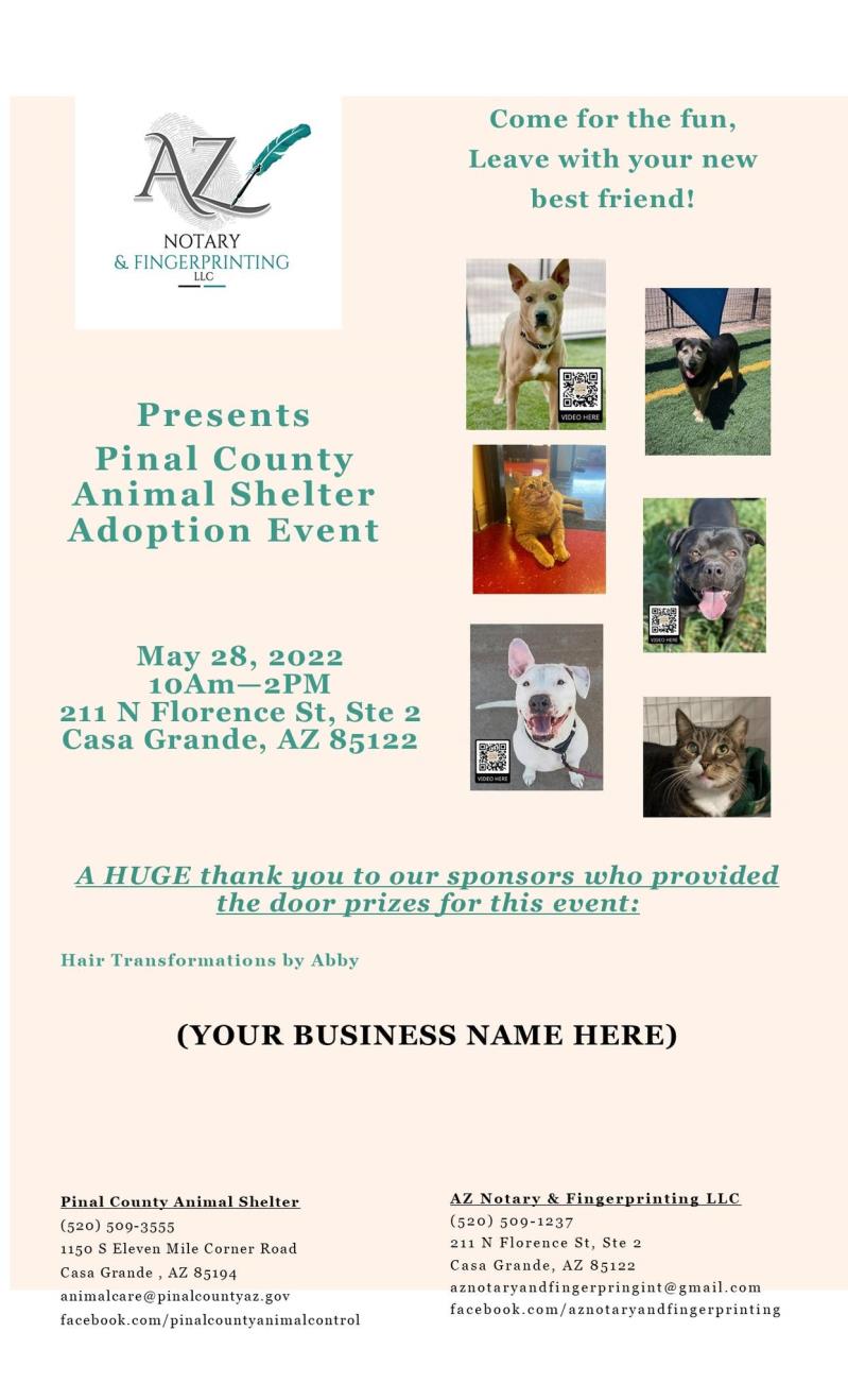Pinal County Animal Shelter Adoption Event
